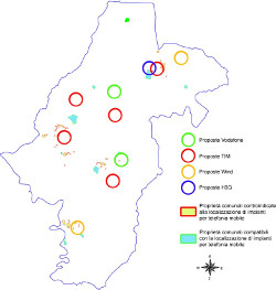 Localizzazione degli impianti nel Comune di Brugnera (PN)